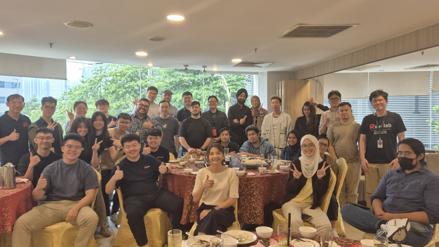 The Revolab team at a company event